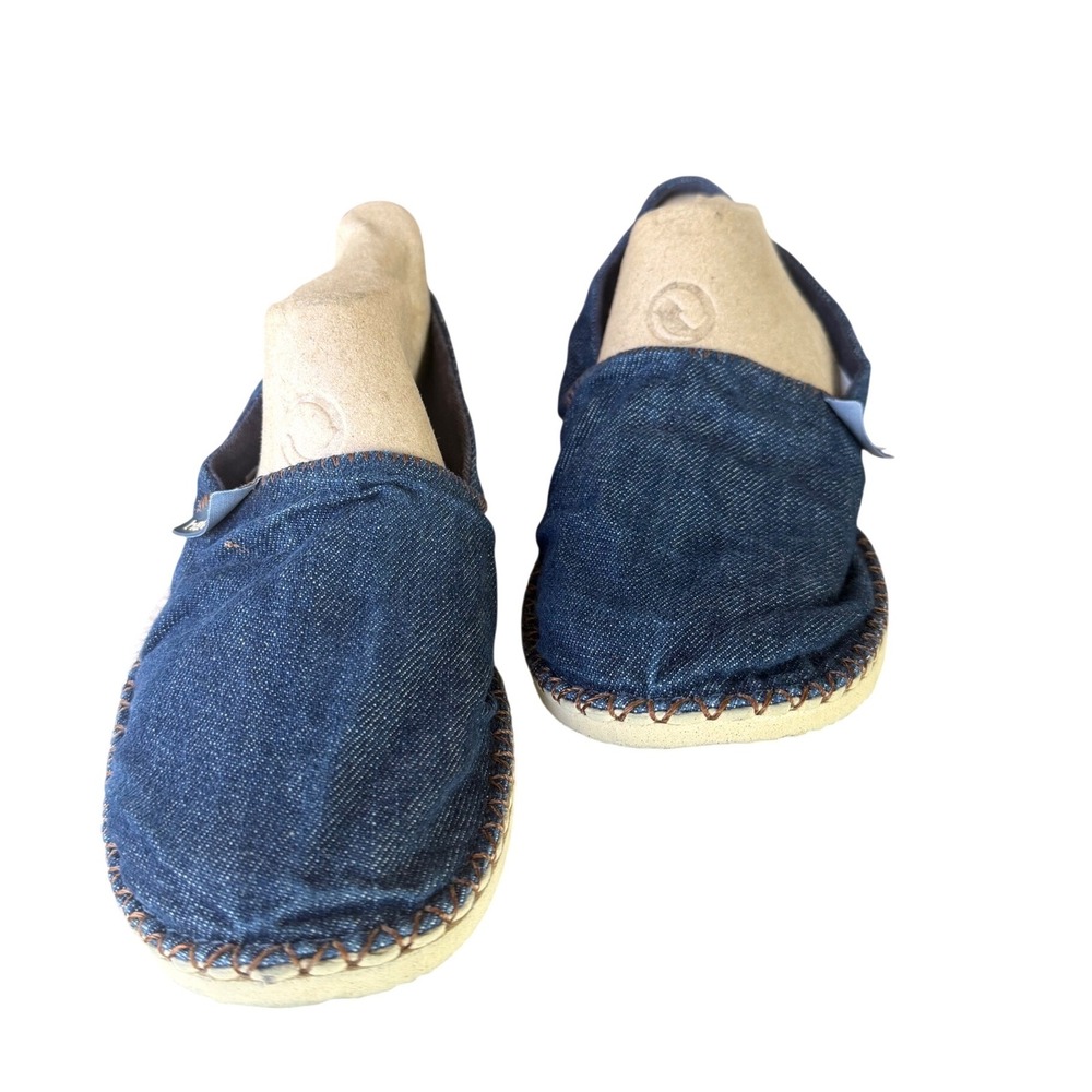 Havaianas Origine Denim Espadrilles Womens 7 Blue Slip On Shoes Brazil Round Toe